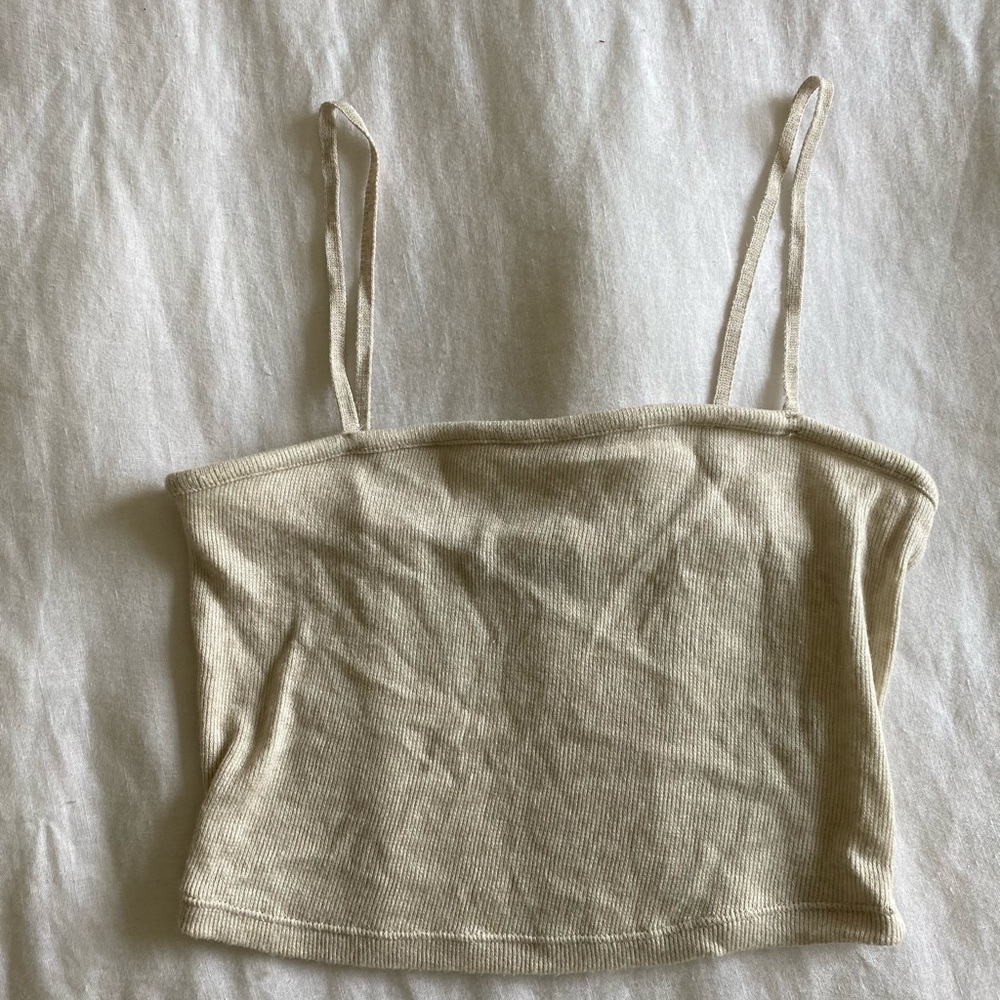 Sweater crop tank top